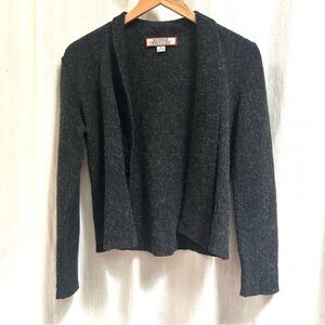 Beyond Threads Nepal Alpaca Blend Charcoal Gray open front cardigan small